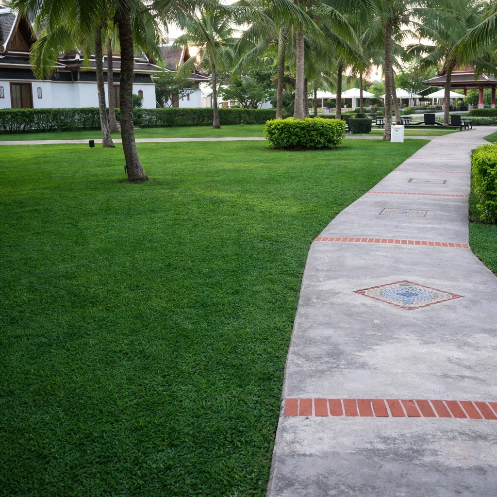 Después - césped sintético decorativo instalado