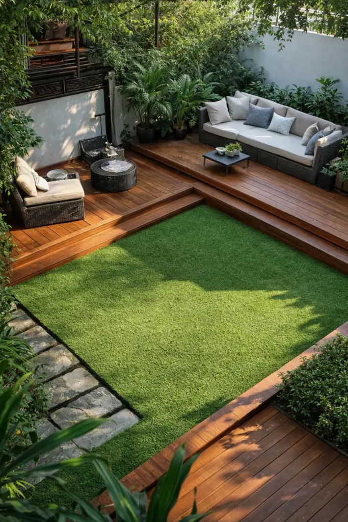 Césped sintético para terrazas y jardines
